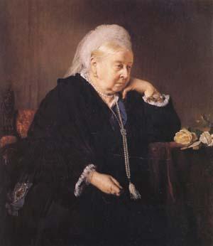 Heinrich von Angeli Queen Victoria in Mourning (mk25) oil painting picture